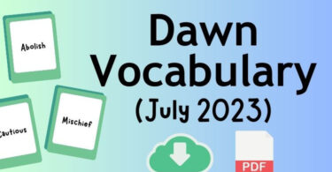 Dawn Vocabulary July 2023