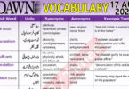 Daily DAWN News Vocabulary with Urdu Meaning (17 Aug 2023)