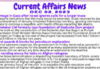 Daily Top-10 Current Affairs MCQs / News (December 02 2023) for CSS