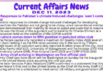 Daily Top-10 Current Affairs MCQs / News (December 11 2023) for CSS