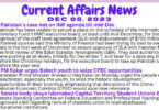 Daily Top-10 Current Affairs MCQs / News (December 05 2023) for CSS