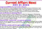 Daily Top-10 Current Affairs MCQs / News (December 21 2023) for CSS