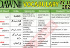 Daily DAWN News Vocabulary with Urdu Meaning (27 Jan 2024)
