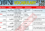 Daily DAWN News Vocabulary with Urdu Meaning (27 Mar 2024)