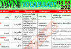 Daily DAWN News Vocabulary with Urdu Meaning (03 May 2024)