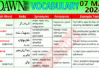 Daily DAWN News Vocabulary with Urdu Meaning (07 May 2024)